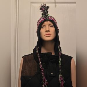 Vibrant Knit Earflap Hat with Mohawk